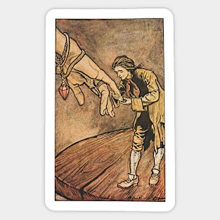 Vintage Fairy Tales, Gulliver's Travels by Arthur Rackham Sticker